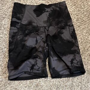 All in Motion Black Tie-Dye Bike Shorts